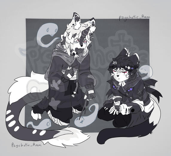 Flat, Fullbody, Colour background, +1 char