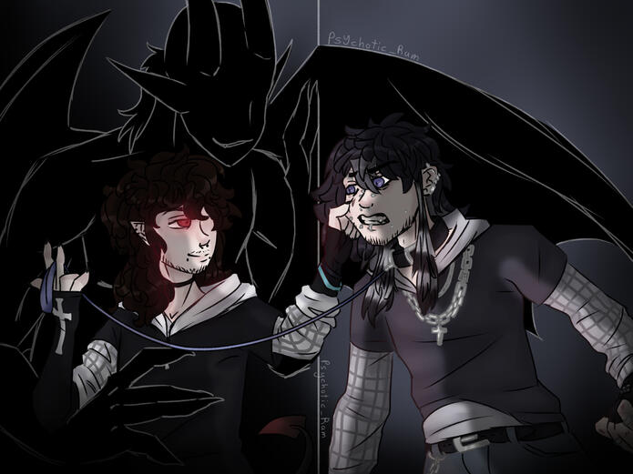 Hips, Shaded, + 2 characters, basic background